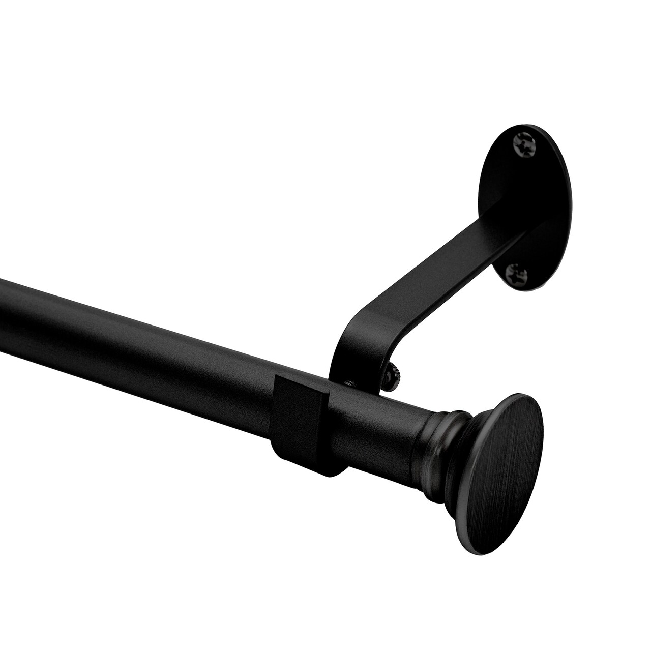 Threadmade Home Shaker Curtain Rod, Wrought Iron - 48"W x 86"L